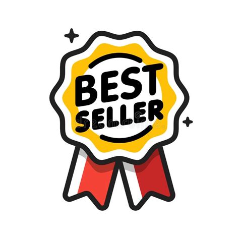 Best Seller Badge Best Seller Golden Label Retail Badge Stock