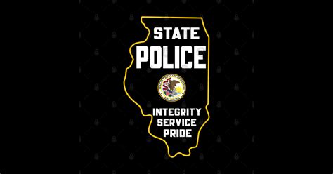 Illinois State Police W Seal Integrity Pride Service Logo Illinois