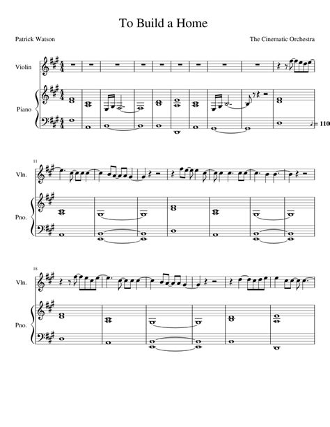 Learning how to tune a violin is essential for beginning violinists. To Build a Home Sheet music for Violin, Piano | Download ...