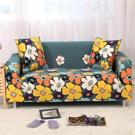 Colorful Hippie Flower Pattern Sofa Couch Cover Decorzee