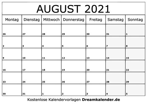 November 2020 calendars · calendar templates · august 2021 calendars Kalender August 2021