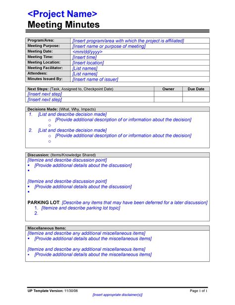 26 Handy Meeting Minutes And Meeting Notes Templates