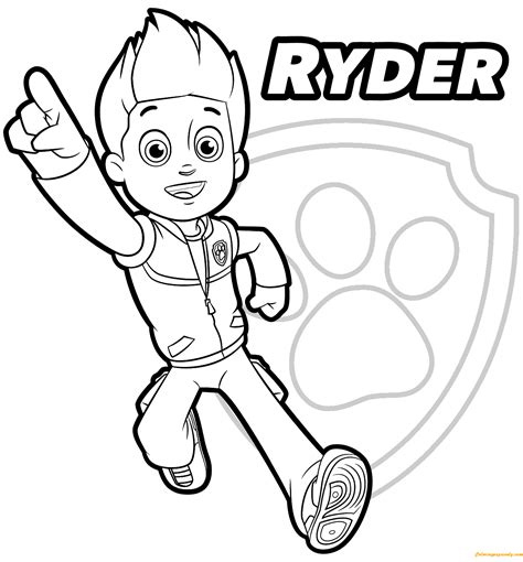 Paw Patrol Ryder 1 Coloring Page Free Coloring Pages Online