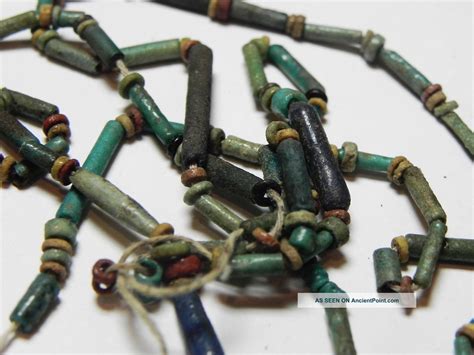 Zurqieh 50v Ancient Egypt Strand Of Faience Beads 1075 600 B C