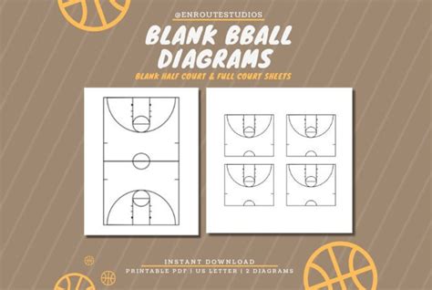 Printable Basketball Diagrams Blank Basketball Notes Blank Half Court