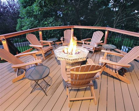 Fire pits are an excellent way to relax and unwind during a cool evening, but if you want to place it on a wood deck, then you need to keep a few things in mind. Composite deck with fire pit