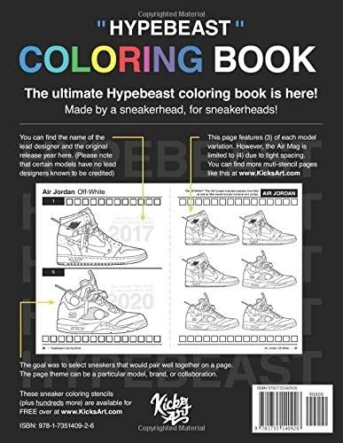 Hypebeast Sneaker Coloring Book Created By Kicksart Kicksart Shop
