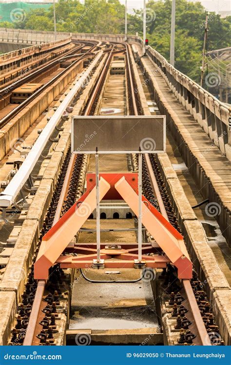 Rail Yard Tracks And Endstation Stock Photo Image Of Equipment