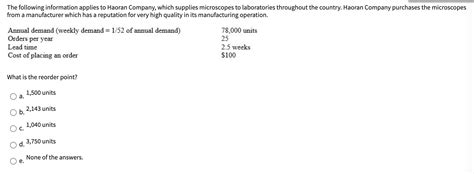 Solved The Following Information Applies To Haoran Company