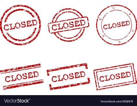 Closed Stamps Royalty Free Vector Image Vectorstock