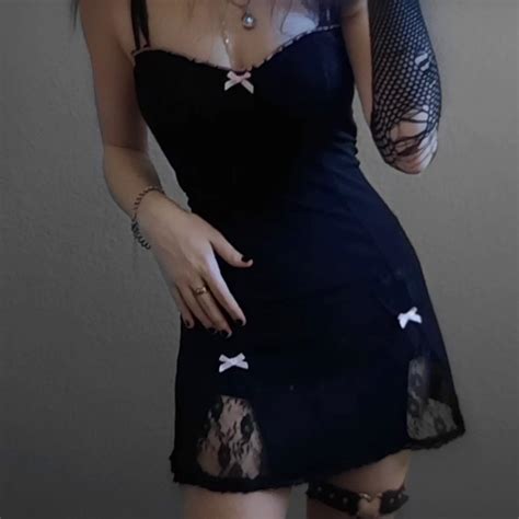 Emmiol Free Shipping 2024 Lace Paneled Mini Dress Black L In Mini