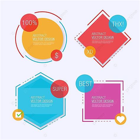 Abstract Label Design 40 Set Label Png And Vector With