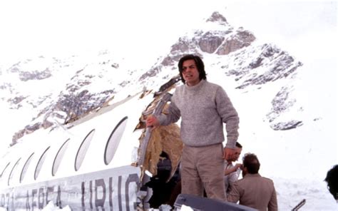 The fuselage of the crashed plane, nestled in the andes mountains. Top 10 Cannibals in film - FLAVOURMAG