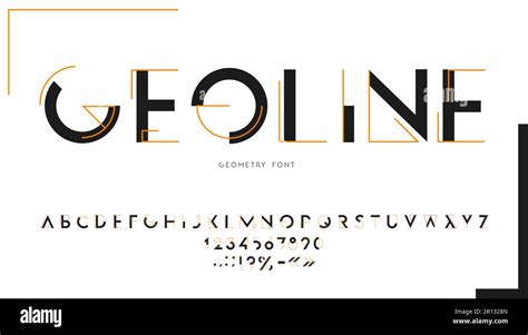 Geometric Line Font Type Typeface Vector Sans Serif Typography