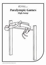 Rio Colouring Olympics Kids Awareness Disability Activities Athletes Paralympic Jump Colorful sketch template