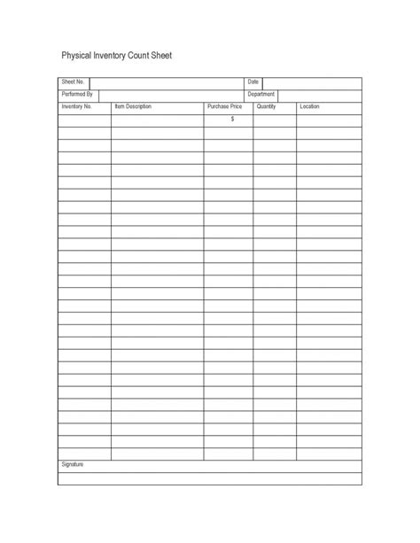 Physical stock excel sheet sample. Count Sheet For Physical Inventory - PDF Format | e-database.org