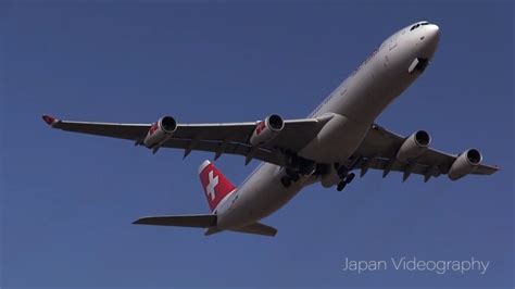 Swiss International Air Lines Airbus A340 300 Landingandtake Off At Tokyo