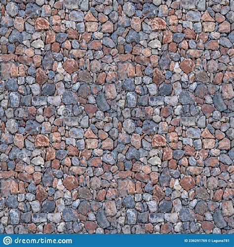 Seamless Texture Of Masonry Stone Wall Of Natural Multicolored Stone Of