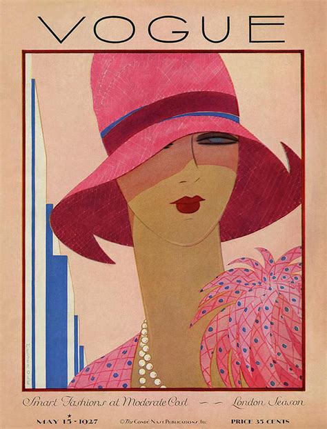 Vintage Vogue Magazine Cover Of A Woman Digital Art By Vernon Anderson Fine Art America