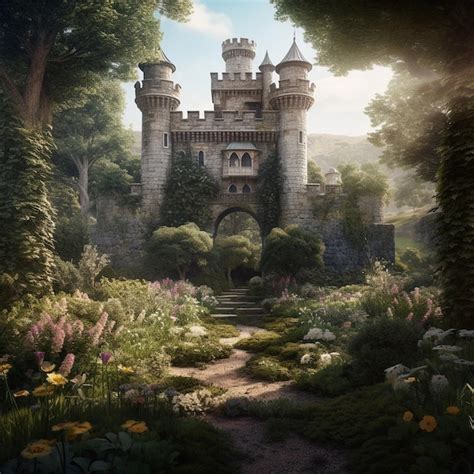 Premium Ai Image Enchanting Fortresses Castles And Palaces From