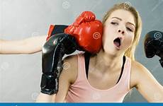 boxing woman punched fight getting face dreamstime stock preview fighting