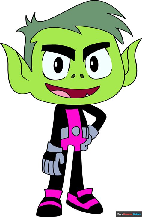 How To Draw Beast Boy From Teen Titans Really Easy Drawing Tutorial