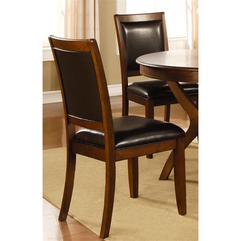 A Line Furniture Montery Casual Deep Brown Upholstered Dining Chairs