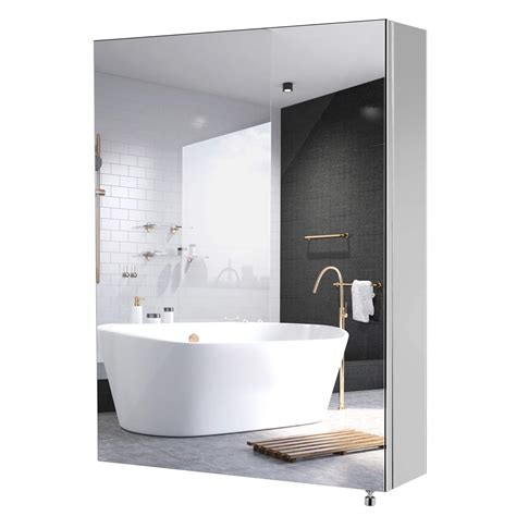 Buy Homfa Stainless Steel Bathroom Mirror Cabinet Wall Ed Storage