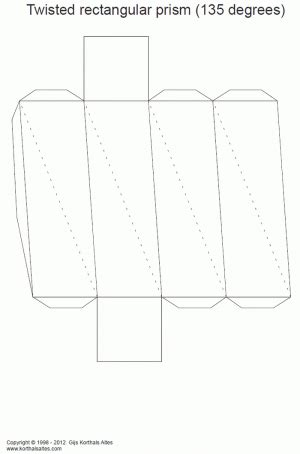 net twisted rectangular prism diy arte de carton