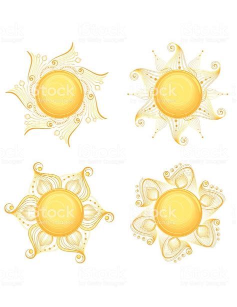 Intricate Sun Designs Royalty Free Intricate Sun Designs Stock