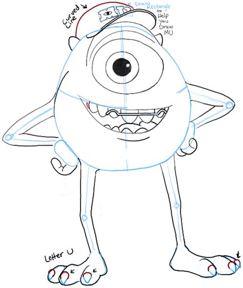 How To Draw Mike Wazowski From Monsters University Drawing Tutorial