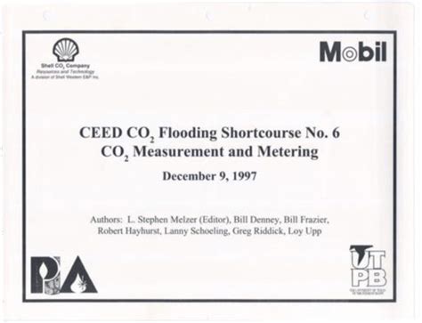 1997 ceed co2 flooding short course “co2 measurement and metering” co2 conference