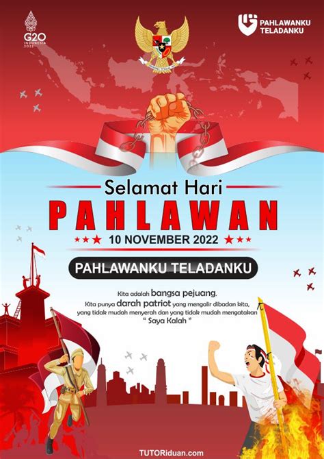 Desain Poster Hari Pahlawan 2022 Coreldraw Photoshop Free Cdr Psd