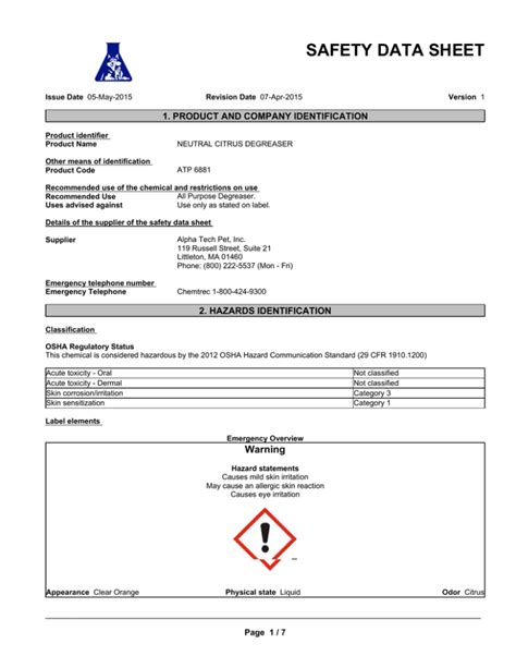 Safety Training Tip Safety Data Sheet Management How