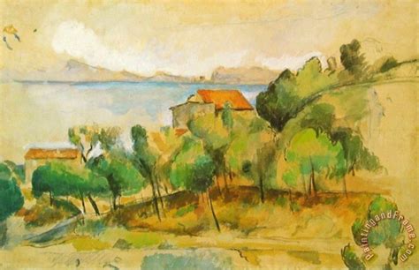 Paul Cezanne Landscape On The Mediterranean Painting Landscape On The