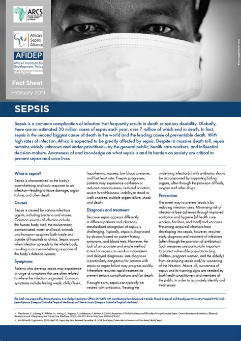 Sepsis Causes Symptoms Diagnosis And Treatment Prevention African