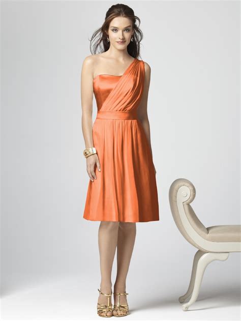 Orange Bridesmaid Dress With Images Orange Bridesmaid Dresses Knee Length Bridesmaid