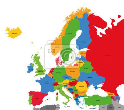 Mapa político detalhado do mundo da ilustração do vetor centrado