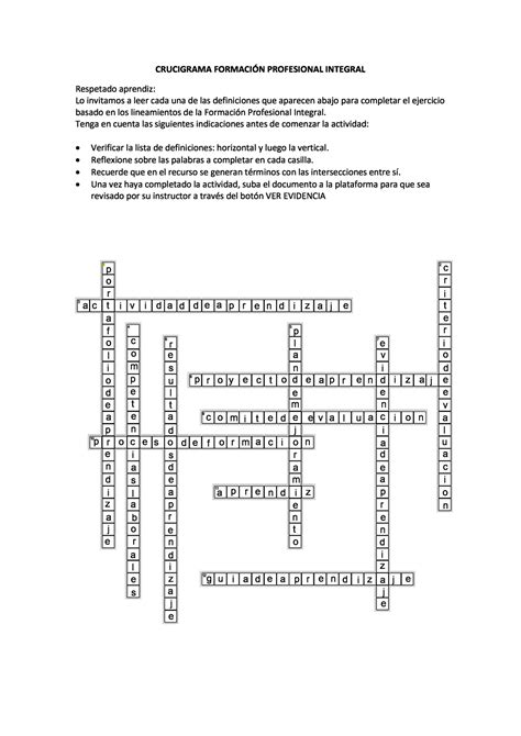 Crucigrama Resuelto Crecigrama Inducción Sena Studocu