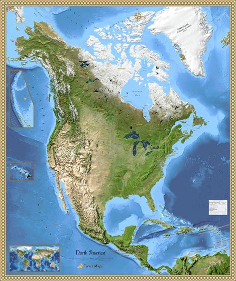 North America Satellite Wall Map | Maps.com.com