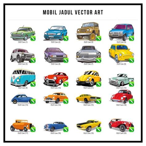 Jual Mobil Jadul Vector Art Coreldraw Di Seller Digital Black Market
