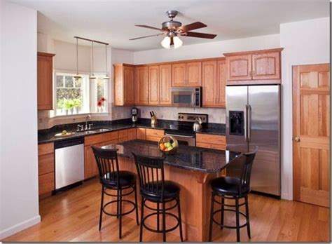 We sampled sherman williams riverway and bunglehouse blue dear hometalk: gray walls with oak cabinets - I would do a mosaic tile ...