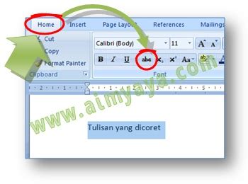 Maybe you would like to learn more about one of these? Cara Mudah (Membuat) Mencoret Tulisan di Microsoft Word ...