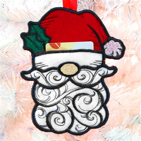 Jolly Santa Gift Card Holder In The Hoop