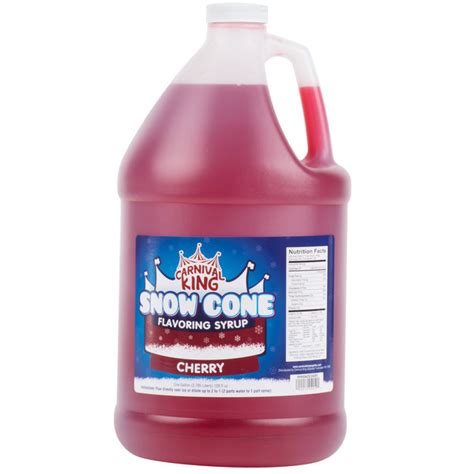 Carnival King 1 Gallon Cherry Snow Cone Syrup 4case