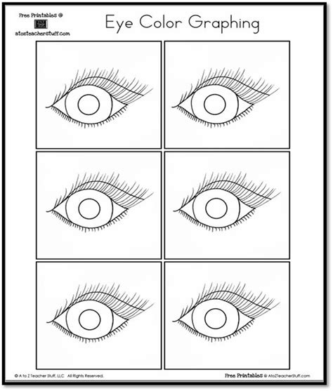 Eye Color Graphing A To Z Teacher Stuff Printable Pages And Worksheets