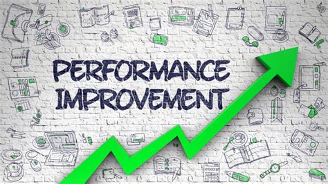 Performance Improvement Drawn On Brick Wall Stock Illustration
