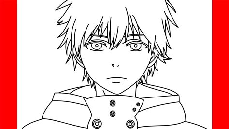 How To Draw Ken Kaneki From Tokyo Ghoul Step By Step Drawing Youtube