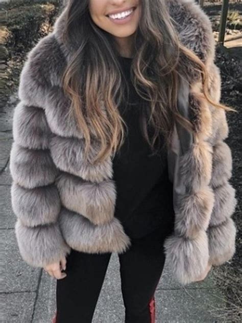 Faux Fur Winter Coats For Women Noracora