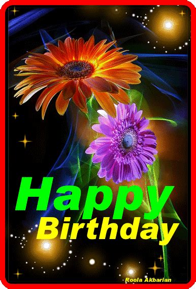 Share cards with you friends via social network. happy birthday | Beautiful gif, Flowers, Beautiful flowers